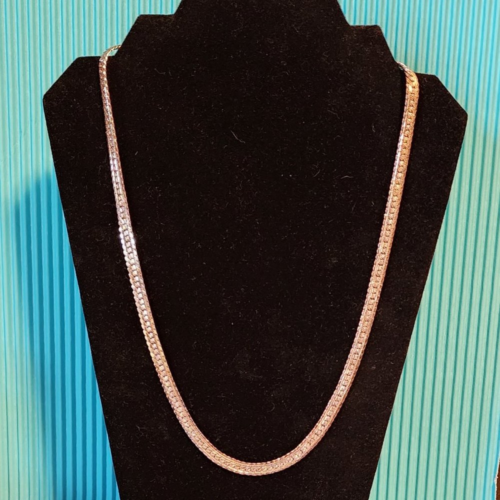 Silvertone Hammered Necklace